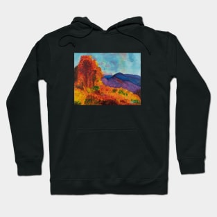 Impressionist Mountain Landscape in Autumn Hoodie